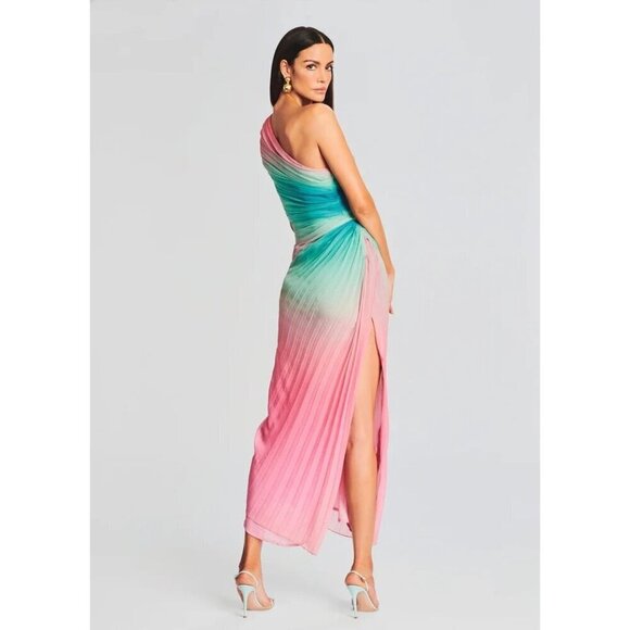 Rococo Sand Maxi Dress in Ombre Small New Womens One Shoulder Cocktail - Picture 12 of 16